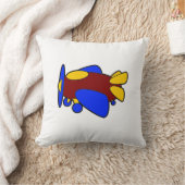Niedlicher Red Yellow Blue Airplane Cartoon für Ki Kissen (Decke)