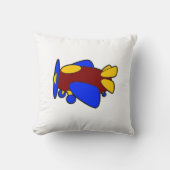 Niedlicher Red Yellow Blue Airplane Cartoon für Ki Kissen (Vorderseite)