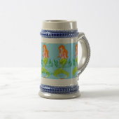 Niedlicher RedkopfMermaid Thunder_Cove Bierglas (VorderseiteRechts)