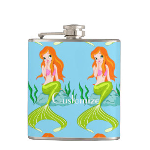 Niedlicher RedkopfMermaid Thunder_Cove Flachmann