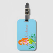 Niedlicher RedkopfMermaid Thunder_Cove Gepäckanhänger (Vorderseite Vertikal)