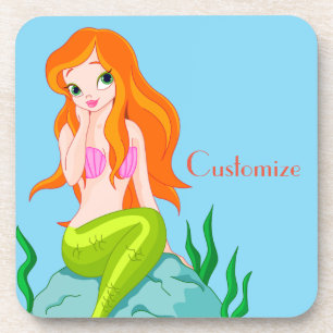 Niedlicher RedkopfMermaid Thunder_Cove Getränkeuntersetzer