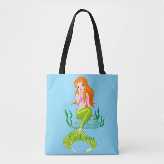 Niedlicher RedkopfMermaid Thunder_Cove Tasche (Vorderseite)