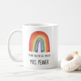 Niedlicher Regenbogen Aquarellfarben Dank Geschenk Kaffeetasse
