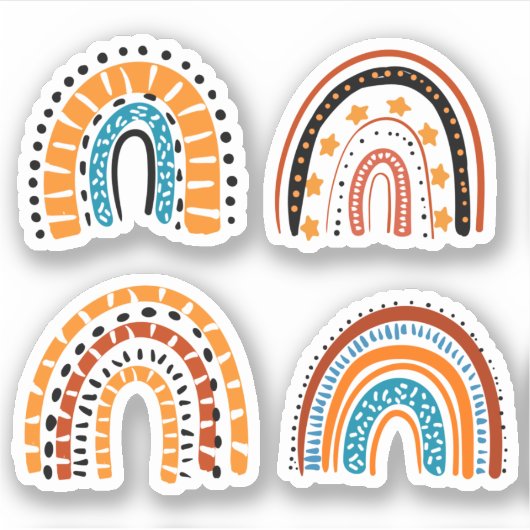 niedlicher Regenbogen Aufkleber (Vorderseite)