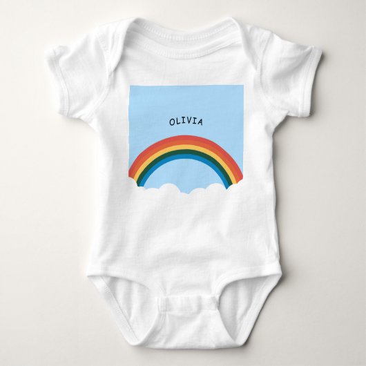 Niedlicher Regenbogen Baby Strampler (Vorderseite)
