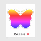 Niedlicher Regenbogen-Butterfly-Schnitt aus Vinyl  Aufkleber (Blatt)