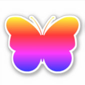 Niedlicher Regenbogen-Butterfly-Schnitt aus Vinyl  Aufkleber (Vorderseite)