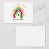 Niedlicher Regenbogen Dankeschön Karte (Vorne/Hinten)