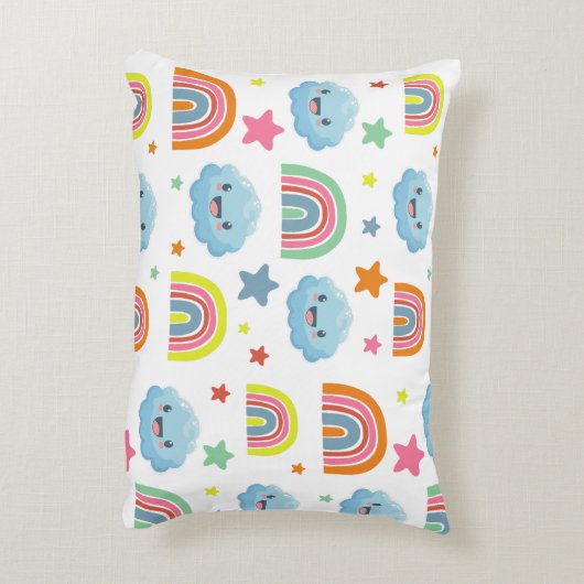 Niedlicher Regenbogen Dekokissen (Rückseite(Vertikal))