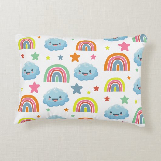 Niedlicher Regenbogen Dekokissen (Rückseite)