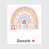 niedlicher Regenbogen der 11. Klasse zurück bis Sc Aufkleber (Blatt)