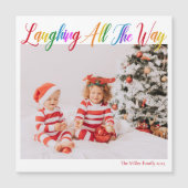 Niedlicher Regenbogen, der den ganzen Weg zum Weih Magnetkarte (Vorderseite)