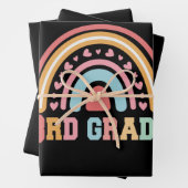 niedlicher Regenbogen der dritten Klasse zurück zu Geschenkpapier Set (Beispiel)