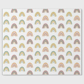 Niedlicher Regenbogen Doodle Geschenkpapier (Flach)
