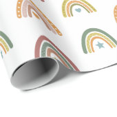Niedlicher Regenbogen Doodle Geschenkpapier (Rolleneckpunkt)