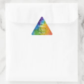 Niedlicher Regenbogen Dreieckiger Aufkleber (Tasche)