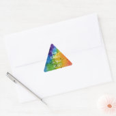 Niedlicher Regenbogen Dreieckiger Aufkleber (Umschlag)