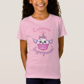 Niedlicher Regenbogen Einhorn Cupcake Girls Pink T T-Shirt (Vorderseite)