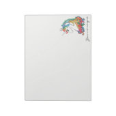 Niedlicher Regenbogen-Einhorn in Wasserfarbe Notizblock (Rotiert)