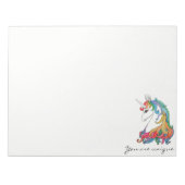 Niedlicher Regenbogen-Einhorn in Wasserfarbe Notizblock (Vorderseite)