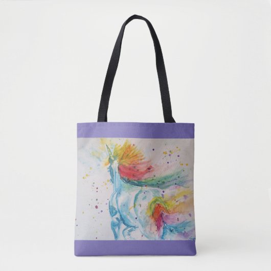 Niedlicher Regenbogen Einhorn Wasserpark Californi Tasche (Vorderseite)
