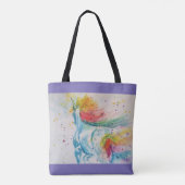 Niedlicher Regenbogen Einhorn Wasserpark Californi Tasche (Rückseite)