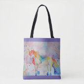 Niedlicher Regenbogen Einhorn Wasserpark Californi Tasche (Vorderseite)