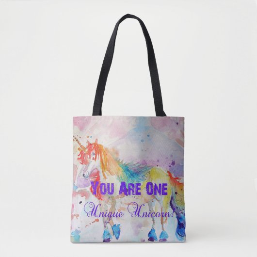 Niedlicher Regenbogen Einhorn Wasserpark Californi Tasche (Vorderseite)