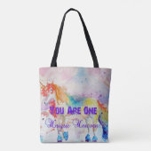 Niedlicher Regenbogen Einhorn Wasserpark Californi Tasche (Rückseite)