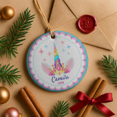 Niedlicher Regenbogen Einhornhorn mädchenhafter Fe Keramik Ornament