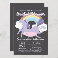 Niedlicher Regenbogen Einicorn Bridal Dusche Einla