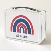 Niedlicher Regenbogen Einzigartiger Junge Personal Metall Brotdose (Rückseite)