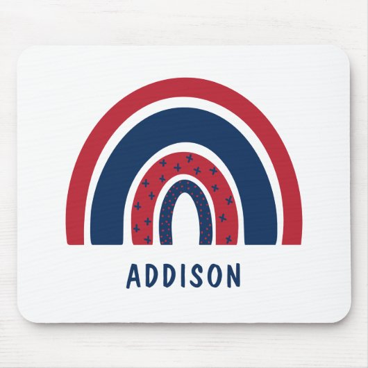 Niedlicher Regenbogen Einzigartiger Junge Personal Mousepad (Vorne)