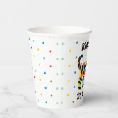 Niedlicher Regenbogen farbiger Dschungel Tiger Geb Pappbecher (Rechts)