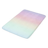 Niedlicher Regenbogen farbiger Farbverlauf Wasserf Badematte (Schrägansicht)