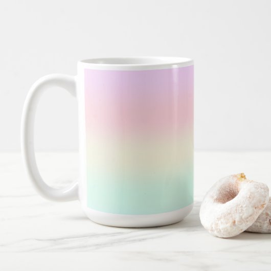 Niedlicher Regenbogen farbiger Farbverlauf Wasserf Kaffeetasse (Mit Donut)