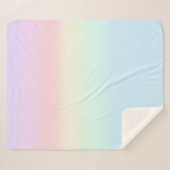 Niedlicher Regenbogen farbiger Farbverlauf Wasserf Sherpadecke (Vorderseite (Horizontal))