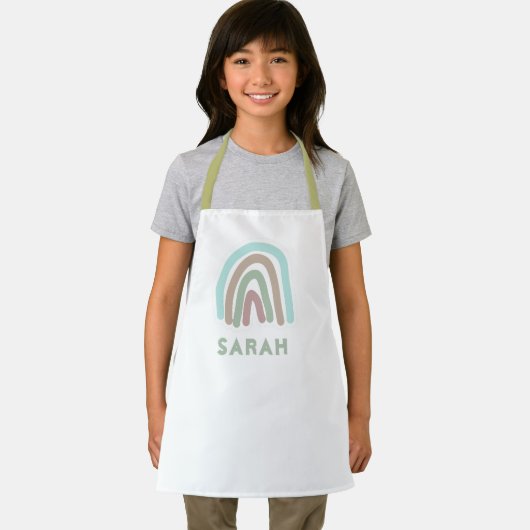 Niedlicher Regenbogen - farbiger Name Schürze (Insitu)