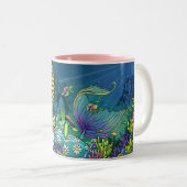 Niedlicher Regenbogen-feenhafte Zweifarbige Tasse (VorderseiteRechts)