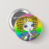 Niedlicher Regenbogen-feenhafter Button (Vorne & Hinten)