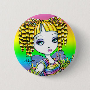 Niedlicher Regenbogen-feenhafter Button