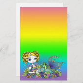 Niedlicher Regenbogen-feenhaftes Briefpapier (Vorne/Hinten)