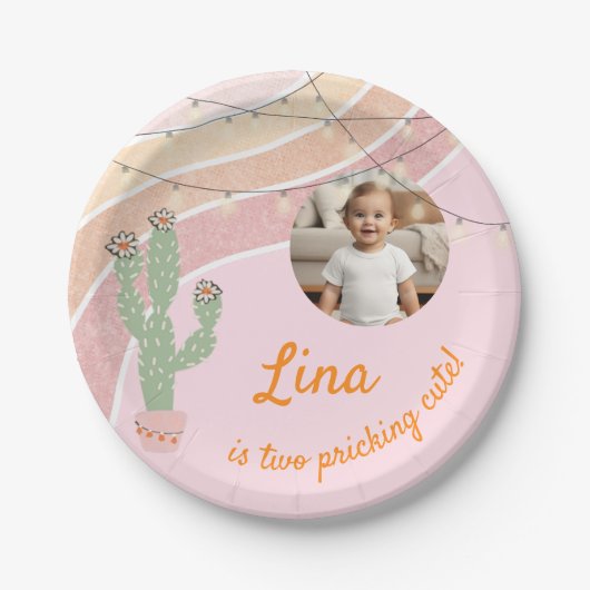 Niedlicher Regenbogen Fiesta Pappteller (Vorderseite)