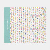 Niedlicher Regenbogen Fleecedecke (Vorderseite (Horizontal))