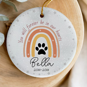 Niedlicher Regenbogen für Hunde oder Katzen Keramik Ornament