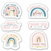 Niedlicher Regenbogen für kleine Unternehmen Danke