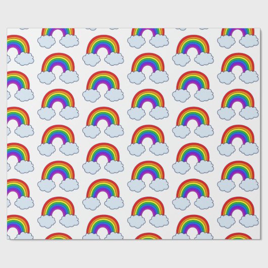 Niedlicher Regenbogen Geschenkpapier (Flach)