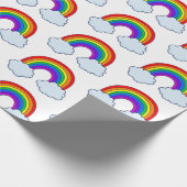 Niedlicher Regenbogen Geschenkpapier (Ecke)