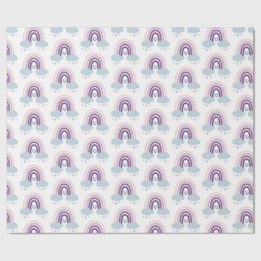 Niedlicher Regenbogen Geschenkpapier (Flach)